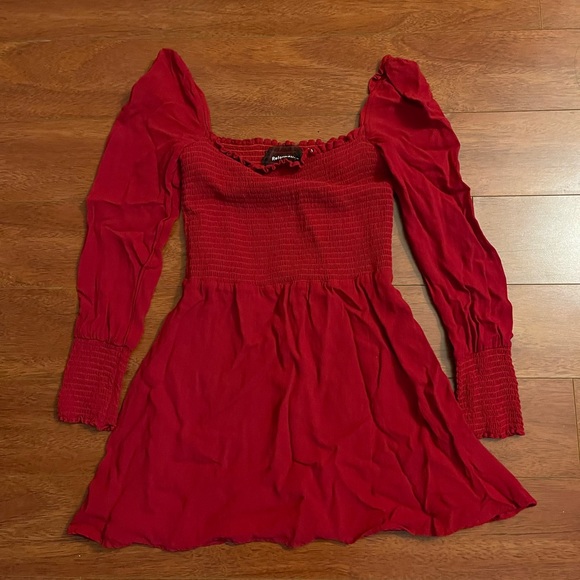 Reformation Red Long Sleeved Dress Size Small - Picture 3 of 6